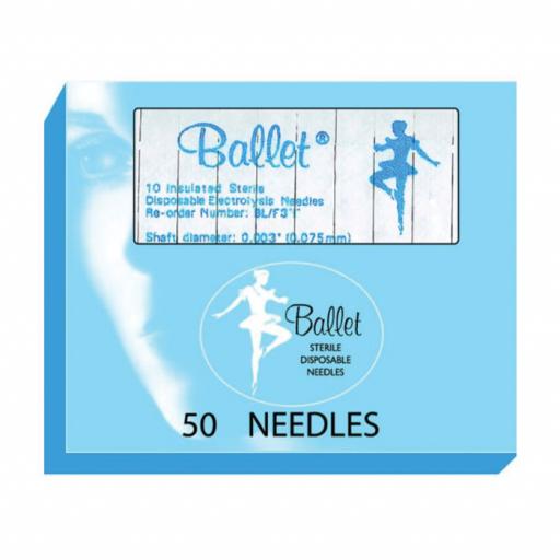 Ballet F Shank Insulated Needles Size 003 Pack of 50