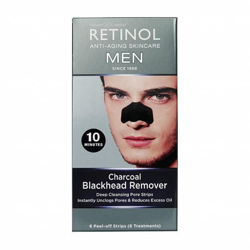 Retinol Men's Anti-Ageing Charcoal Blackhead Remover x 6 Treatments